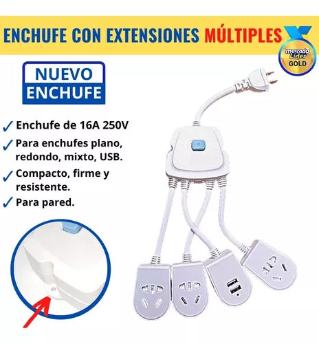 Enchufe múltiple plano en Lima