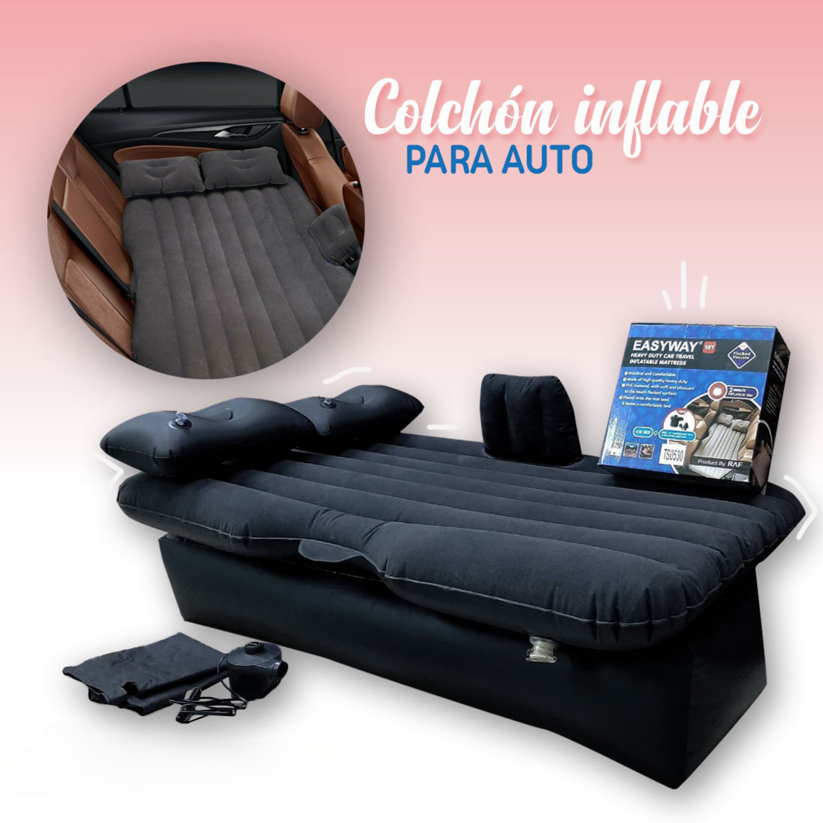 COLCHON INFLABLE PARA AUTO